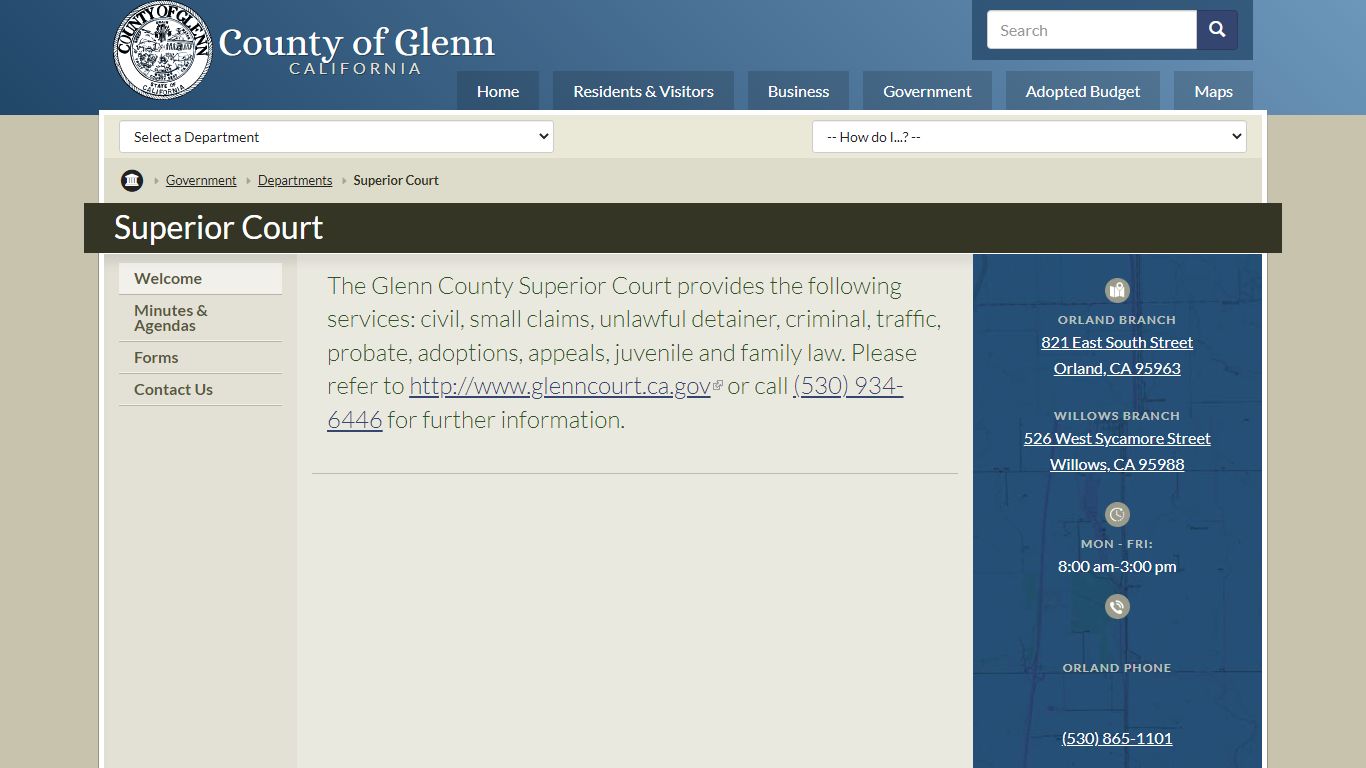 Superior Court | County of Glenn